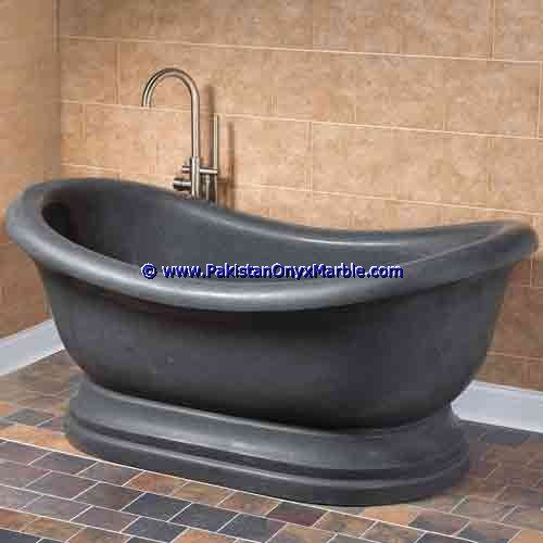 marble bathtub natural stone Jet Black , Black and gold Marble bathtubs-04