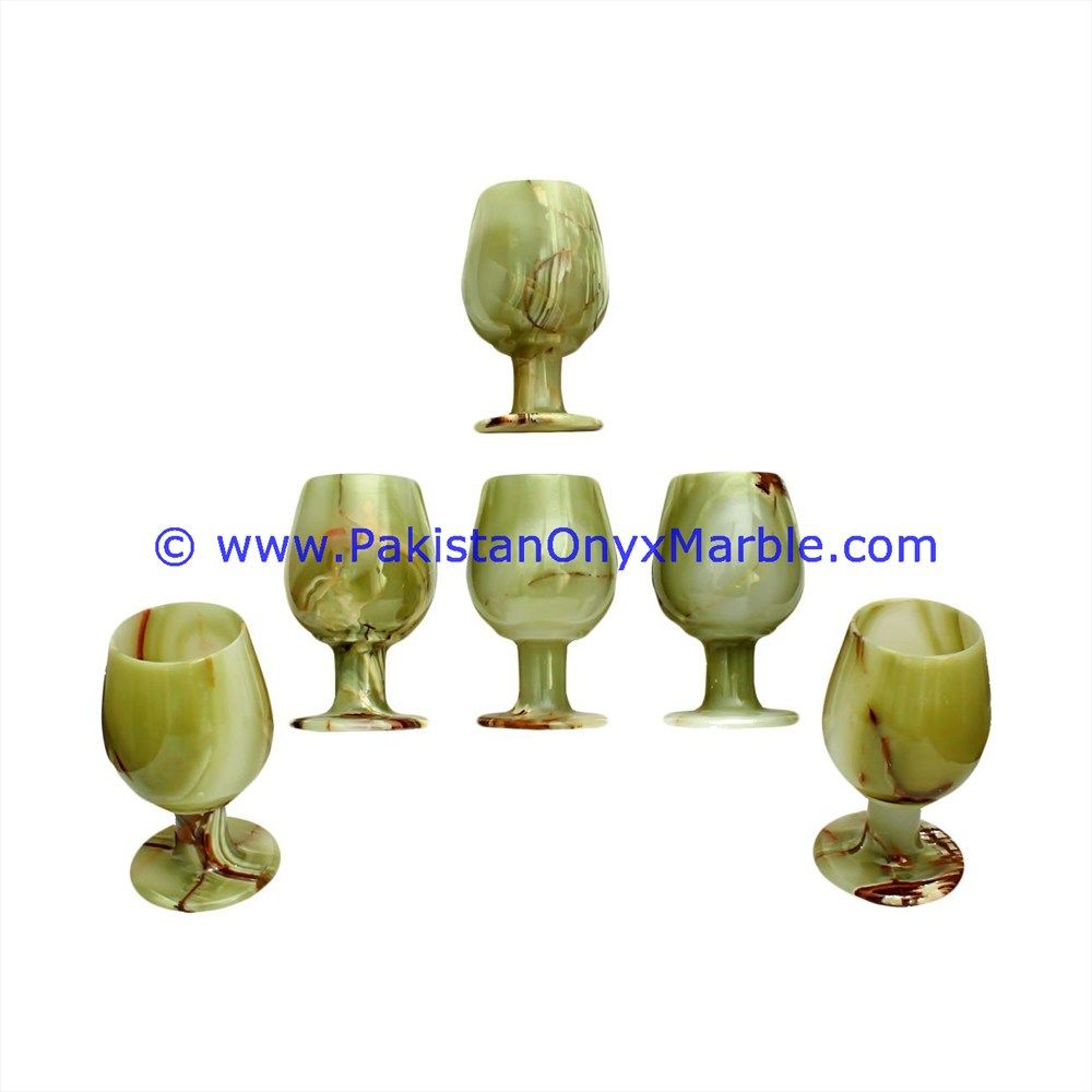 Green Onyx Wine Glasses Set-02
