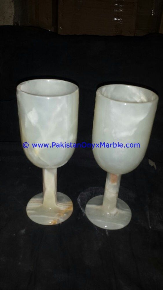 White Onyx Wine Glasses Set-18
