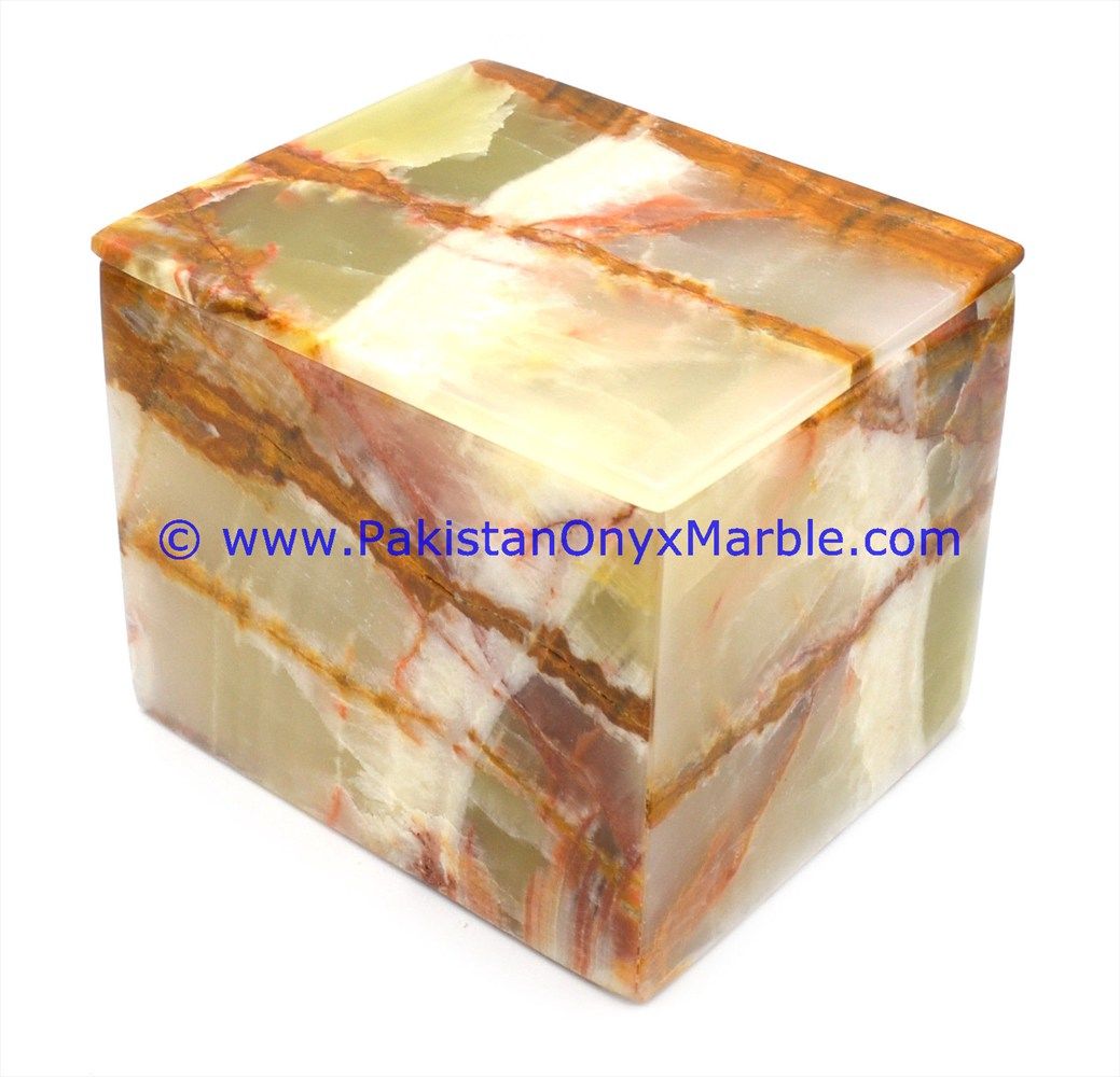 Onyx Square cube Boxes canister Trinket-01
