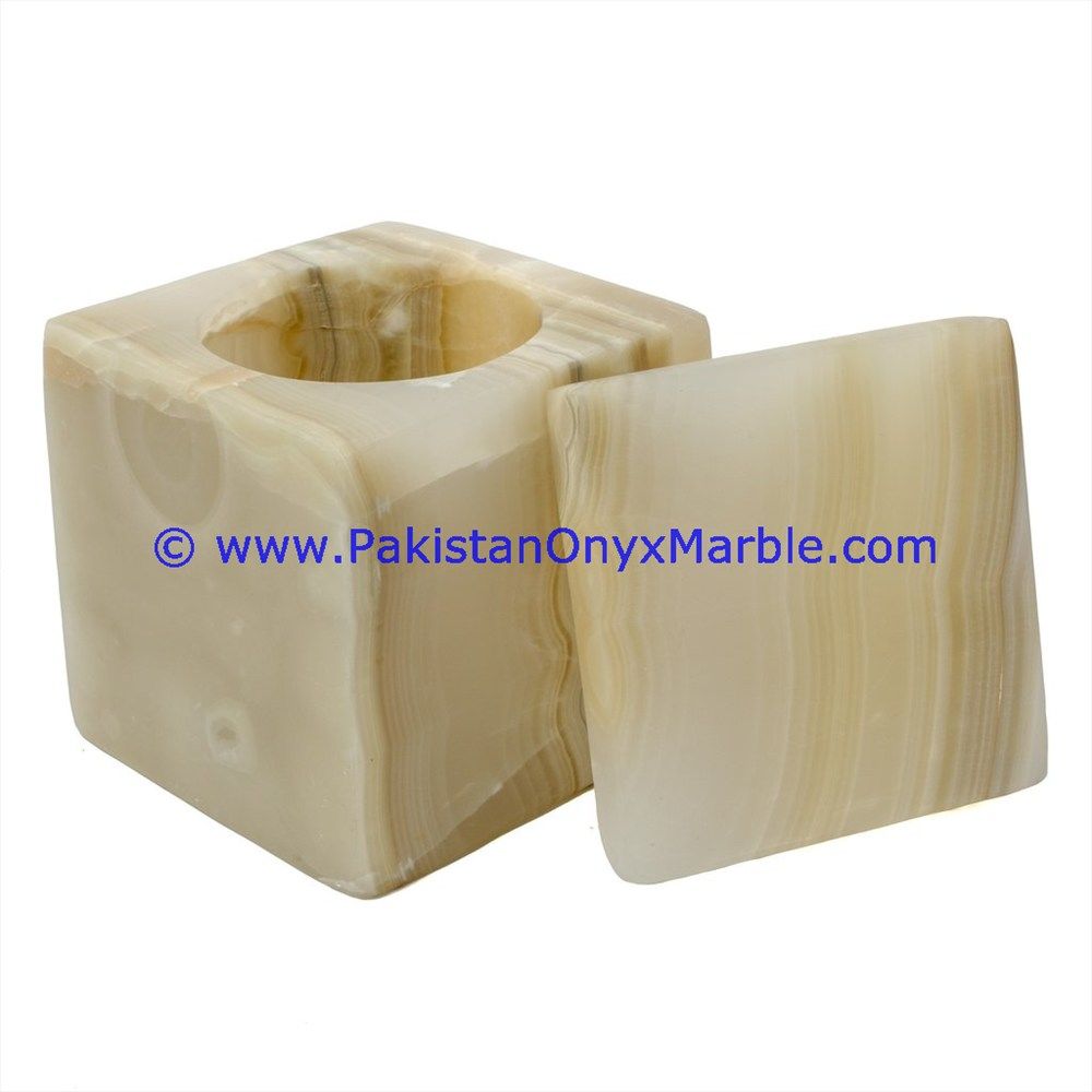 Onyx Square cube Boxes canister Trinket-17