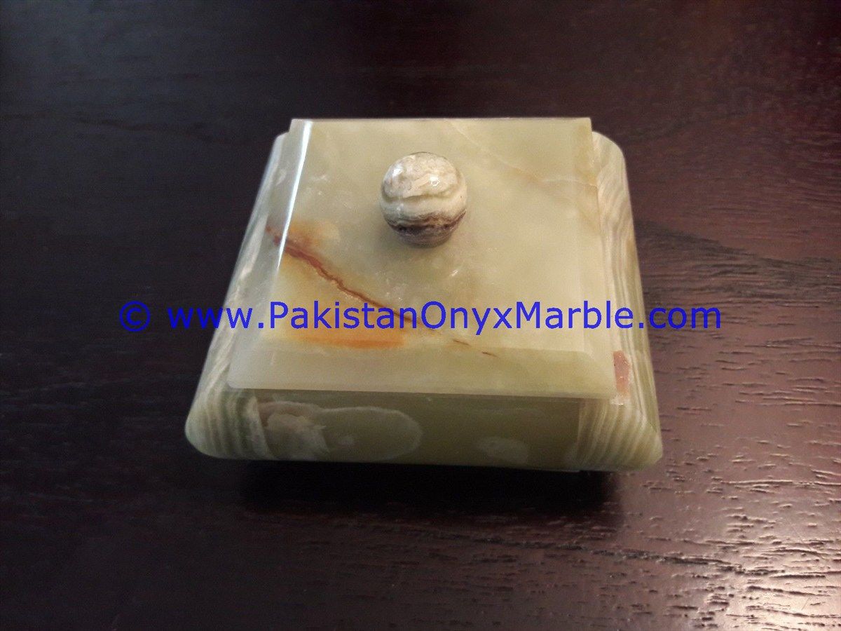 Onyx Square cube Boxes canister Trinket-22