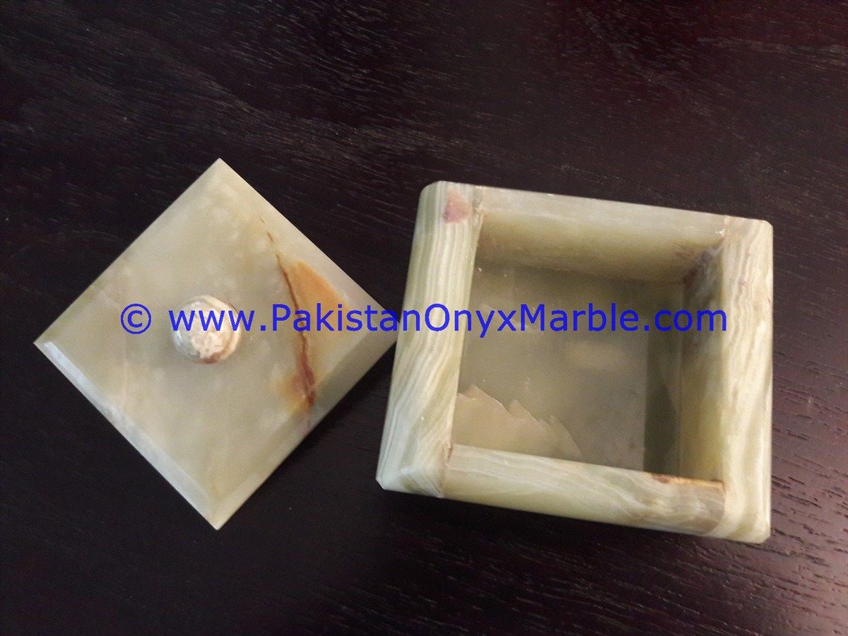 Onyx Square cube Boxes canister Trinket-23