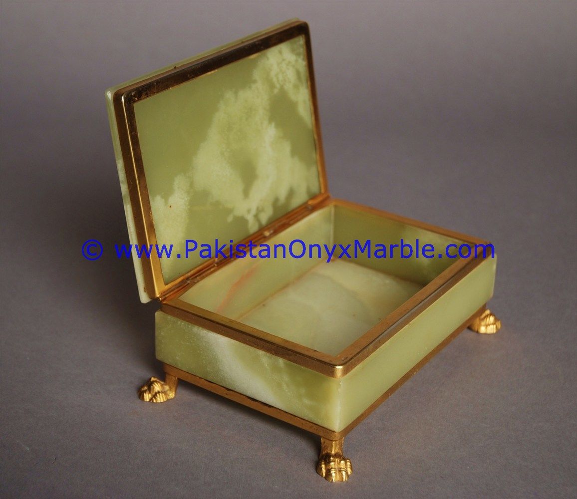 Green Onyx Rectangle Jewelry Box Trinket-15