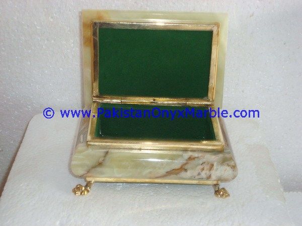 Light Green Onyx Rectangle Jewelry Box Trinket-14