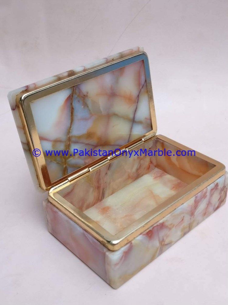 Multi Brown Onyx Rectangle Jewelry Box Trinket-02