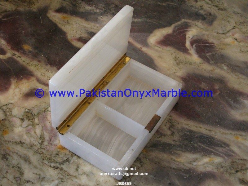 White Onyx Rectangle Jewelry Box Trinket-10