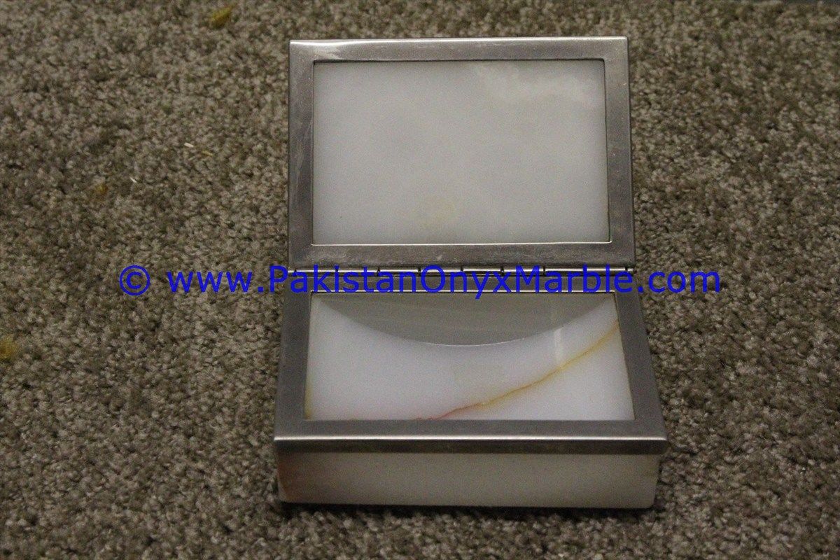 White Onyx Rectangle Jewelry Box Trinket-17