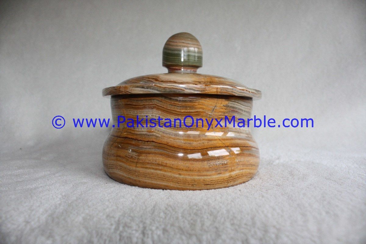 Multi Brown Onyx round Jewelry Box Trinket-09