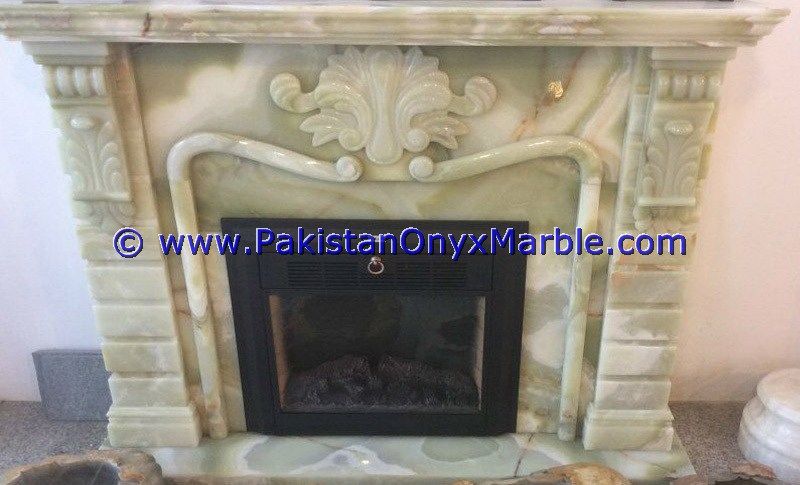 Afghan Green Onyx Fireplace-07