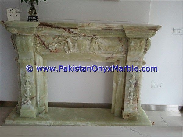 Afghan Green Onyx Fireplace-10