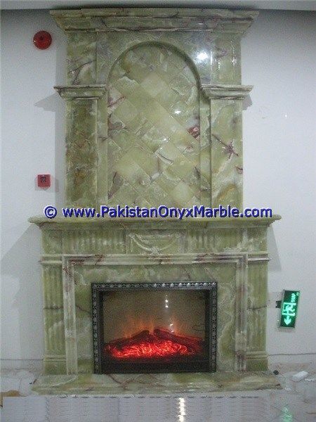 Afghan Green Onyx Fireplace-11