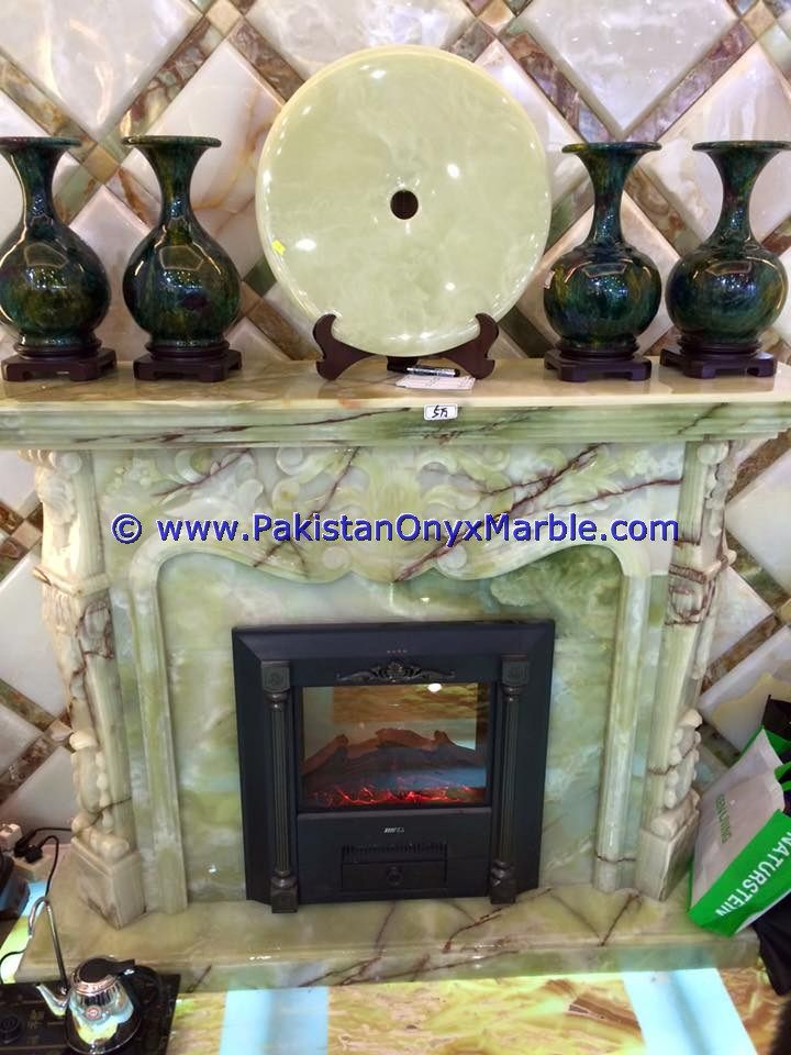 Afghan Green Onyx Fireplace-21