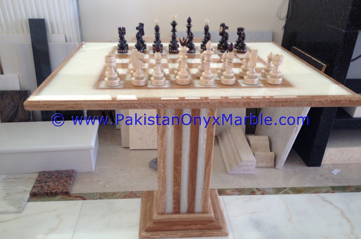 onyx tables modern chess table coffee natural stone chess figures-01