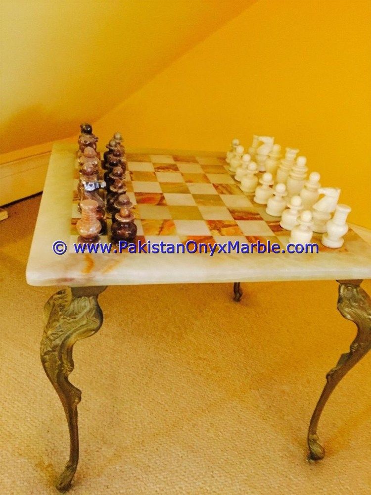 onyx tables modern chess table coffee natural stone chess figures-18