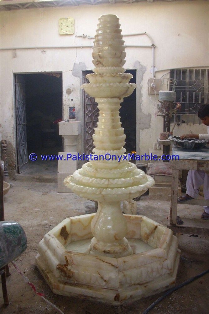 White Onyx Carving Fountains-07