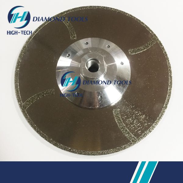Flange Continuous Rim Electroplated Diamond Saw Blade with Slant protective teeth for Marble Cutting.jpg