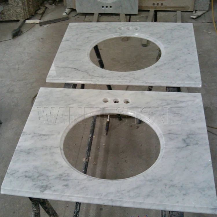 Carrara White Vanity top with single sink.jpg