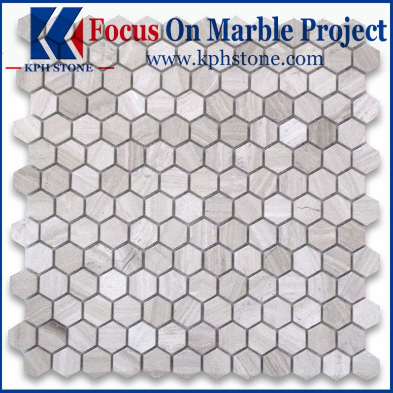 White Wood Grain 1 inch Hexagon Mosaic Tile Polished.jpg