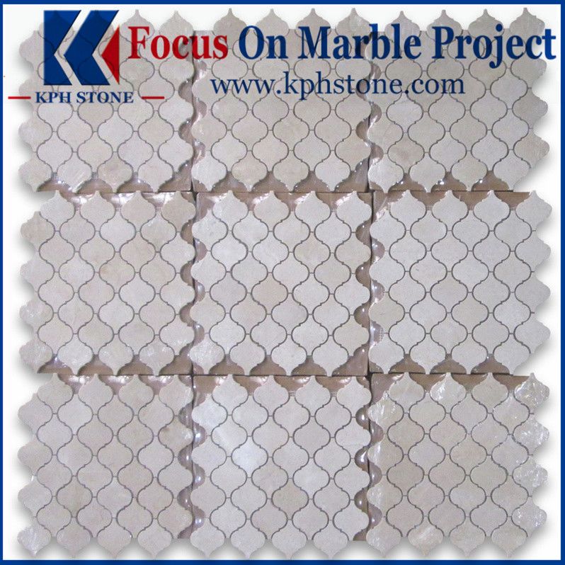 Crema Marfil Medium Lantern Shaped Arabesque Baroque Mosaic Tile Polished 2.jpg