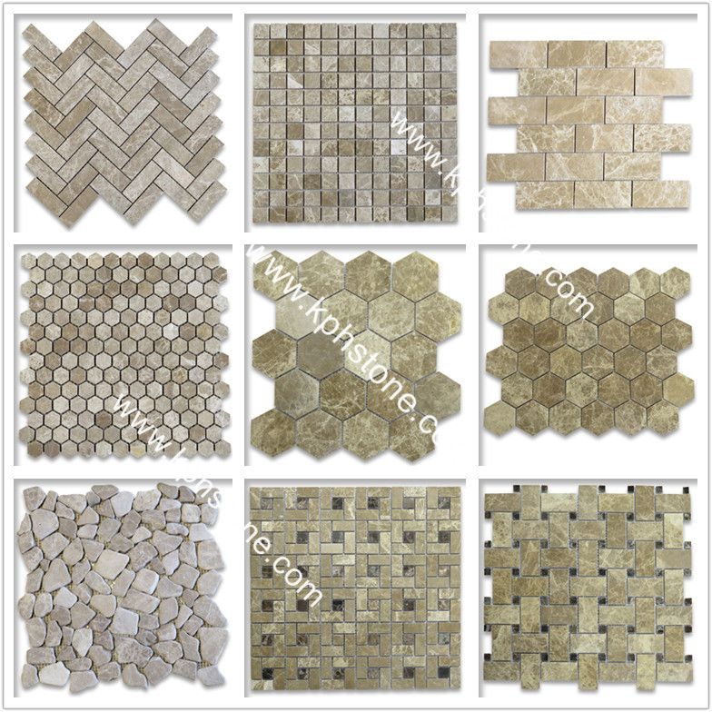 Emperador Light Marble Mosaic Tiles Collection.jpg