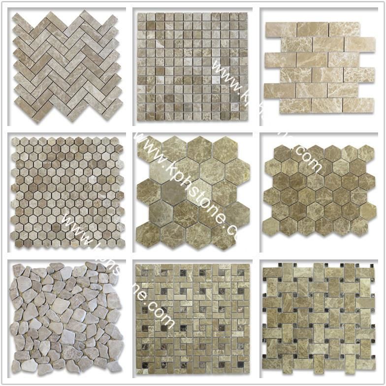 Emperador Light Marble Mosaic Tiles Collection