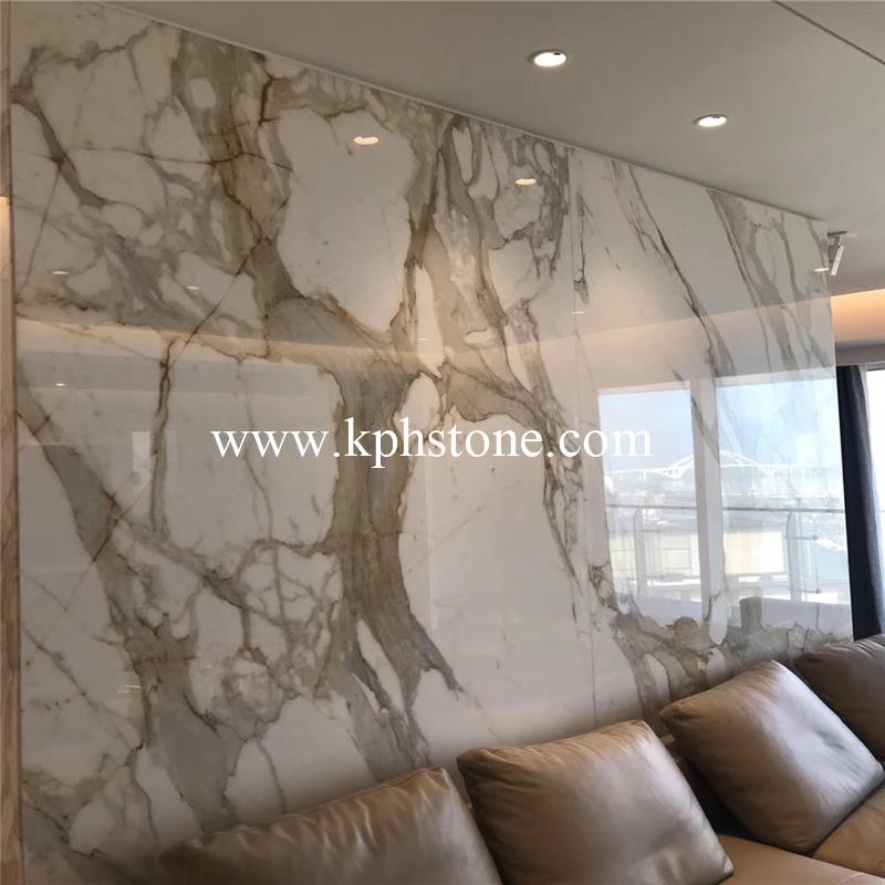white calacatta marble custom wall and flooring tiles