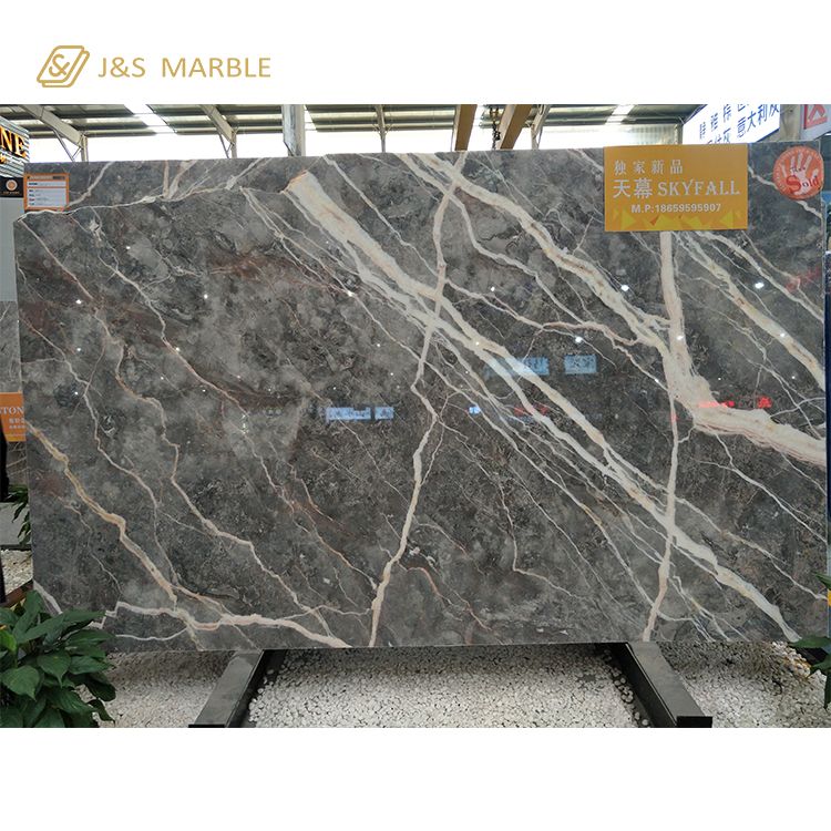 Regular Size Stone Polished Skyfall Grey Marble from China