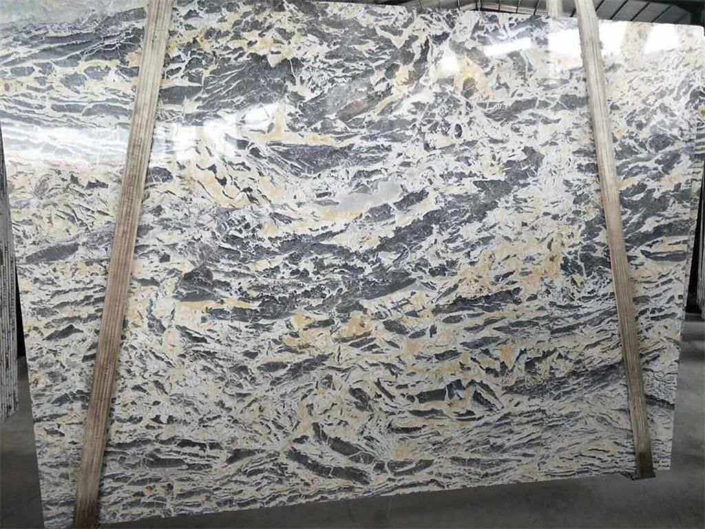 Mocha golden marble slab (2)