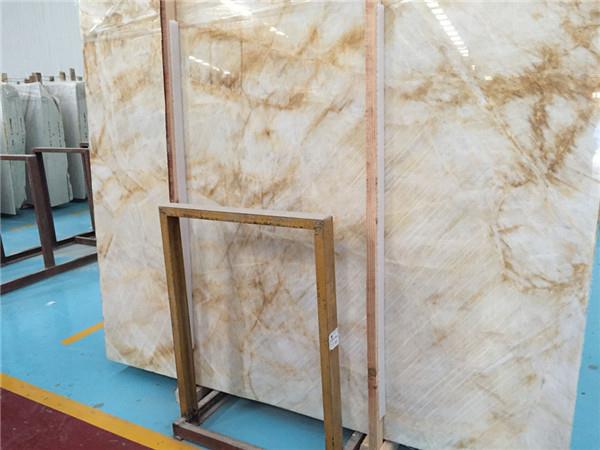 White onyx with gold veins marble slabs (2)