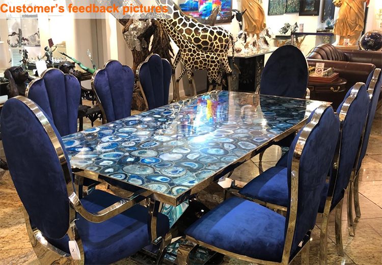 blue agate dining table