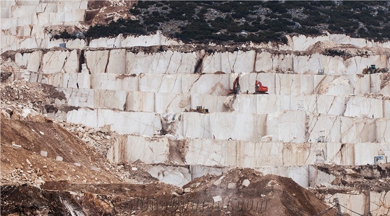 Burdur Bai Yulan Beige, Burdur White Pearl Marble Quarry