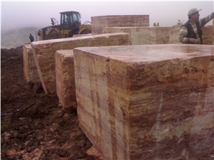 Bahar Gala Gold and Gala Red Travertine Quarry