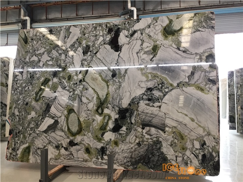 Ice Connect Marble/White Beauty Marble/ White and Green Primavera Marble/Ice Jade Marble, Ice Green Marble