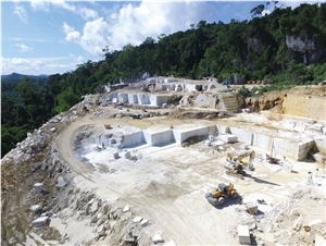 Malaysia Datu Randy Beige Marble Quarry