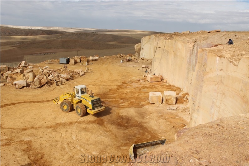 Yellow Yozgat Travertine Quarry
