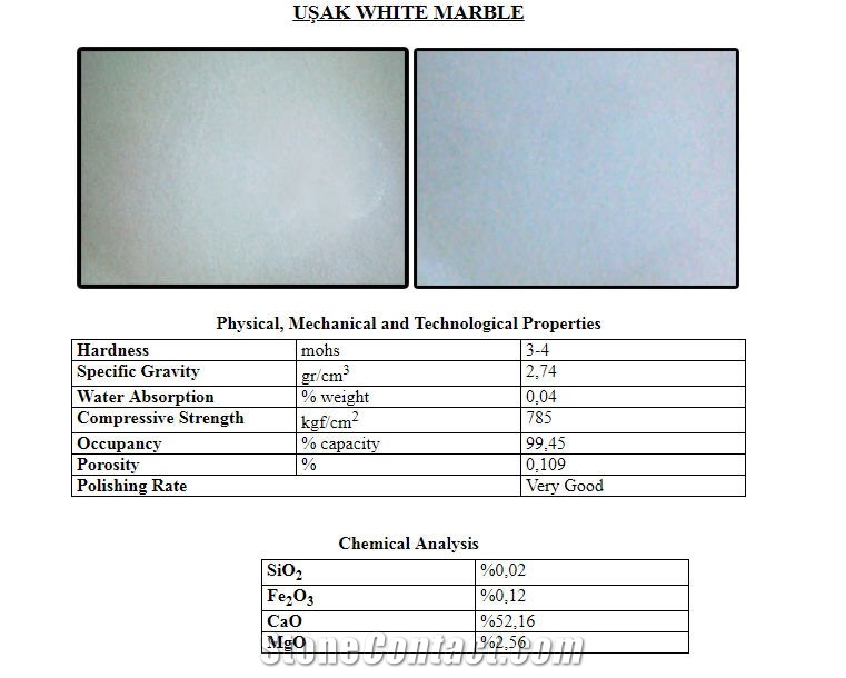 Usak White Marble - Usak White Pearl Marble Quarry
