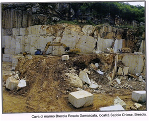 Cava Breccia Damascata-Breccia Rosata Damascata Marble Quarry