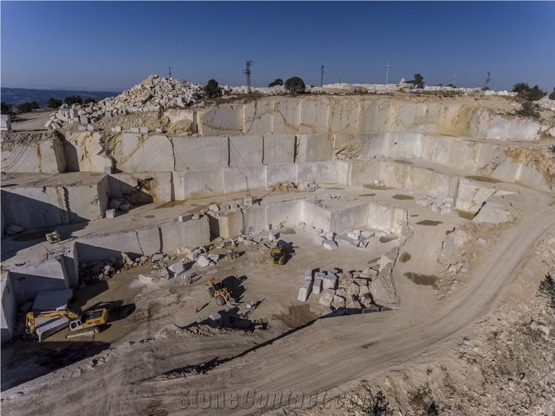 Crema Petras Marble Quarry