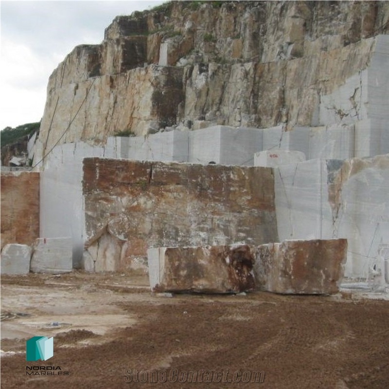 Kavala Semi White Marble Quarry
