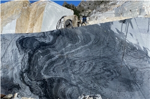 Carrara Nero Cattani Marble-Nero Colonnata Imperiale Marble Quarry