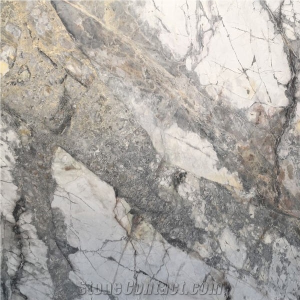 Invisible Grey Gold Marble Tile