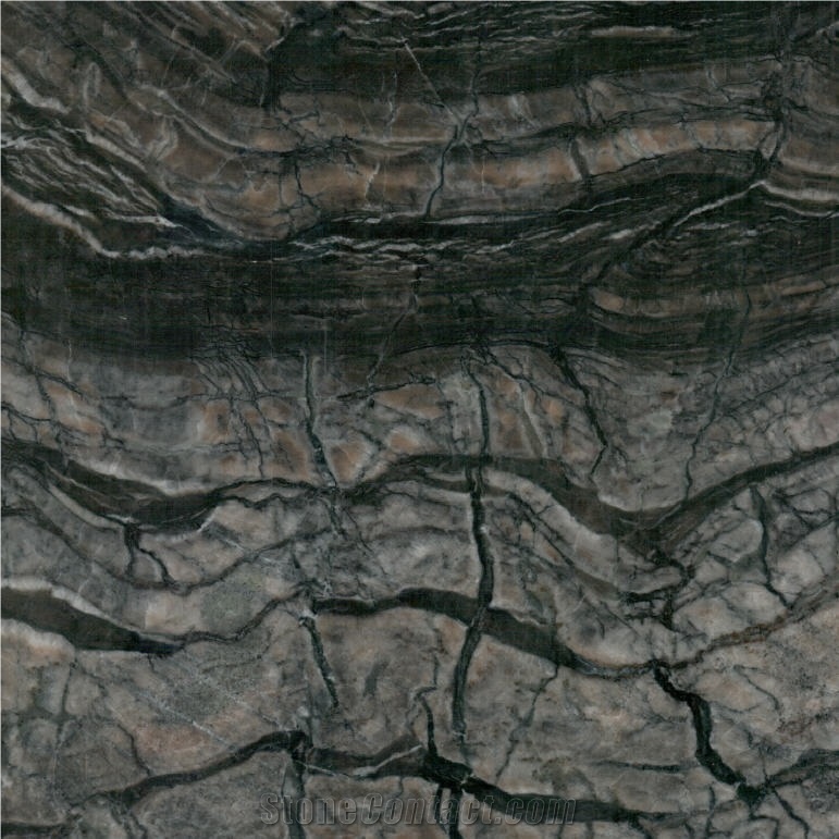 Silver Wave Brown Marble 