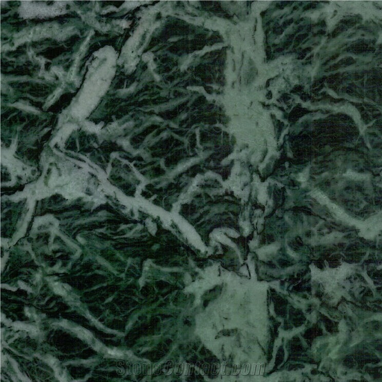 Snowflake Green Marble Tile