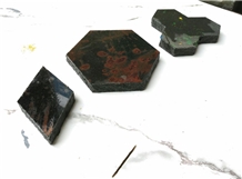 stone stamping machine CP90-20T-B when stamping 2.5cm granite 2015
