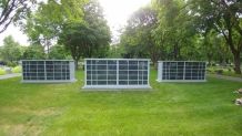 Light Gray Columbarium with Tropical Green Cover and Inner Aluminum cover 2017