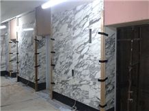 ARABESECATO CORCHIA MARBLE TILES USE ON ELEVATOR 2014