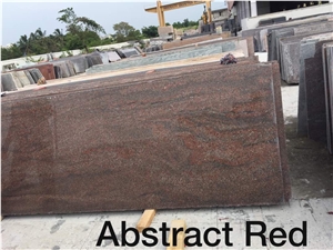 Abstract Red Granite Quarry