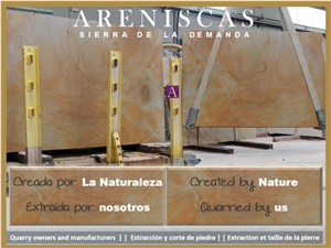 Cantera Arenisca Crema Veteada - Veined Sandstone Quarry