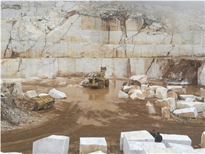 Volakas Imperial Marble, Volakas Semi White Marble Quarry